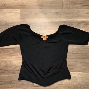 Black off shoulder top!